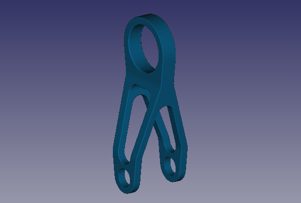 Image of a 3D model of a bracket.