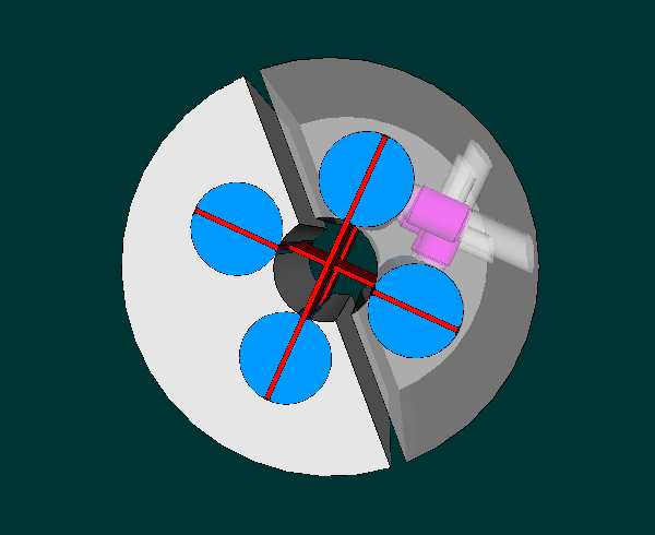 Image of a 3D model of a leaf spring hinge.
